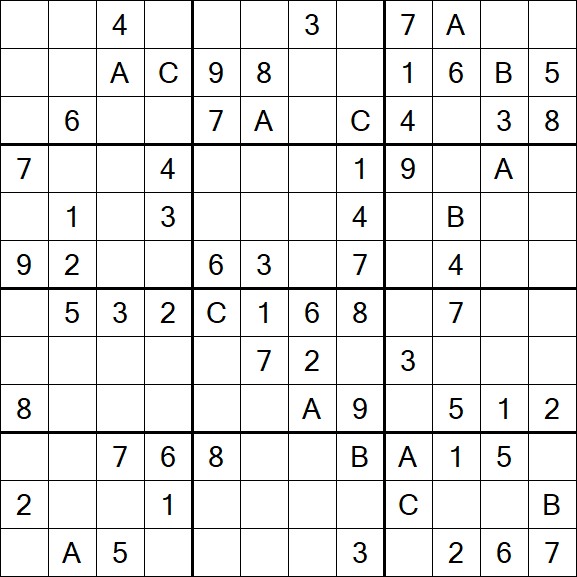 Sudoku 12x12 - Medium