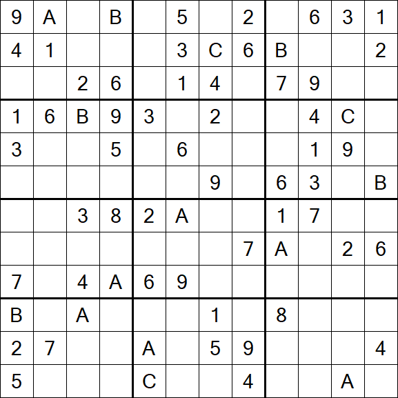 Sudoku 12x12 - Medium