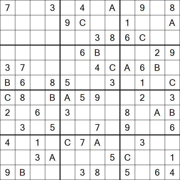 Sudoku 12x12 - Médio