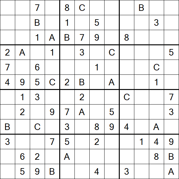 Sudoku 12x12 - Médio