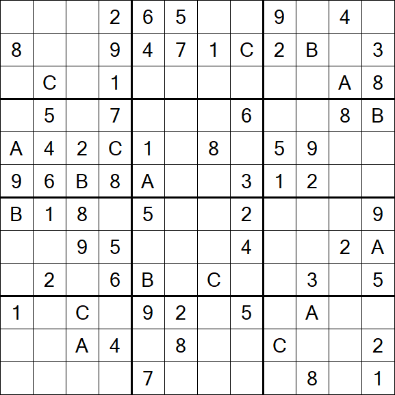 Sudoku 12x12 - Medium