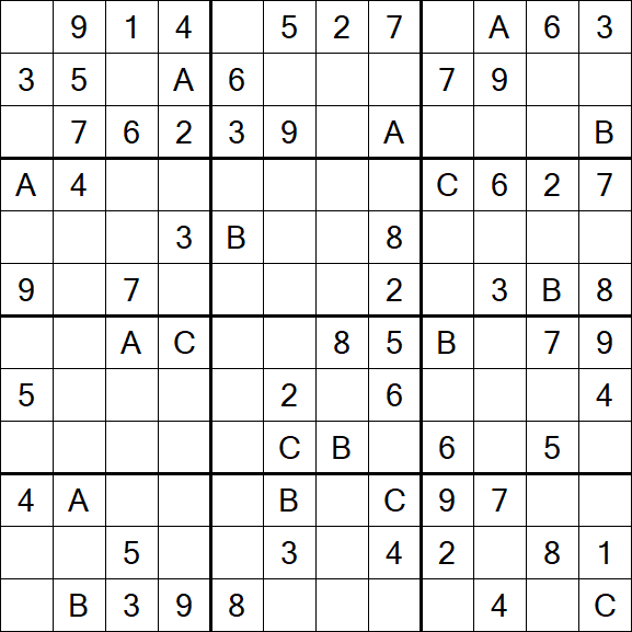 Sudoku 12x12 - Mittel