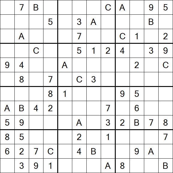Sudoku 12x12 - Mittel