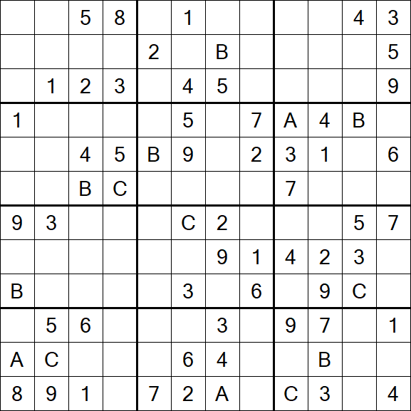 Sudoku 12x12 - Mittel