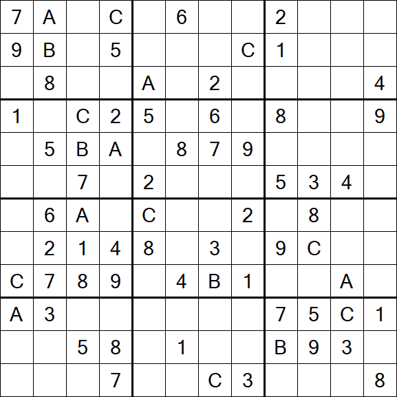 Sudoku 12x12 - Mittel