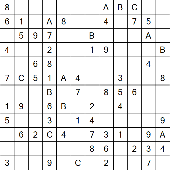 Sudoku 12x12 - Mittel