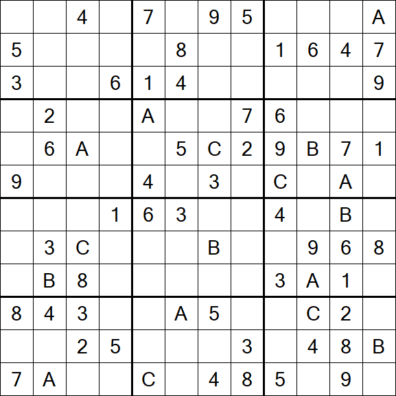 Sudoku 12x12 - Mittel