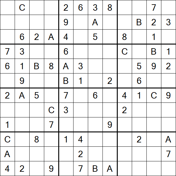 Sudoku 12x12 - Mittel