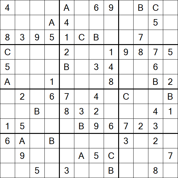 Sudoku 12x12 - Mittel