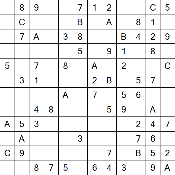 Sudoku 12x12 - Mittel