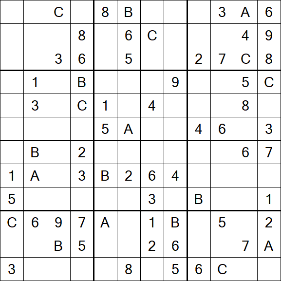 Sudoku 12x12 - Mittel