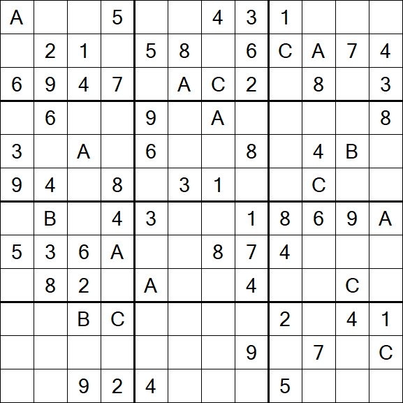 Sudoku 12x12 - Mittel