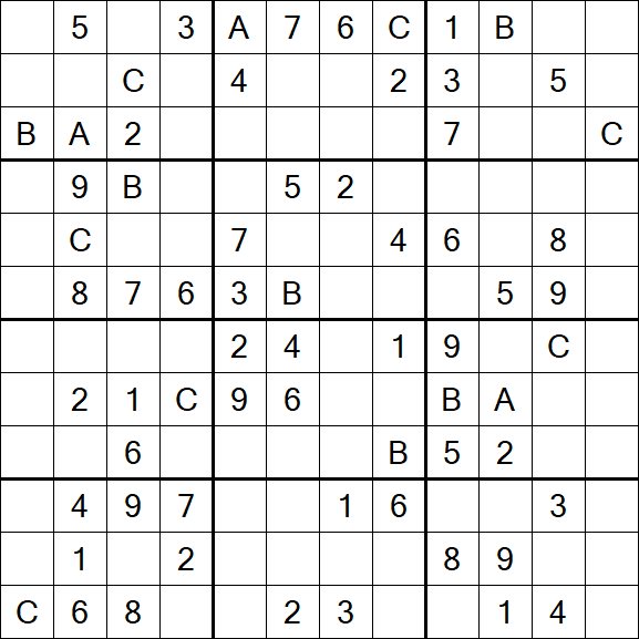 Sudoku 12x12 - Mittel