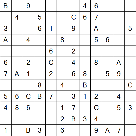 Sudoku 12x12 - Mittel