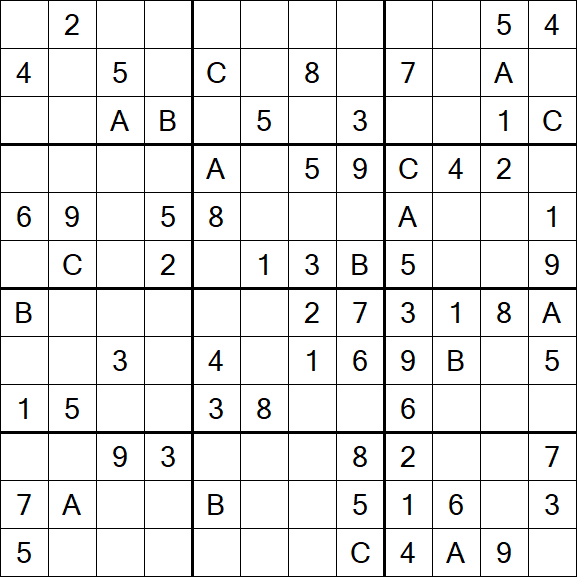 Sudoku 12x12 - Mittel