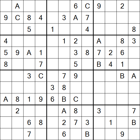 Sudoku 12x12 - Mittel