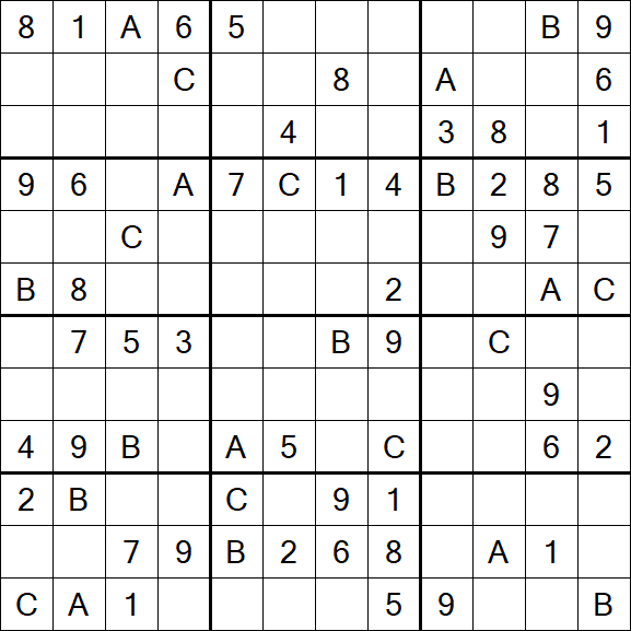 Sudoku 12x12 - Mittel