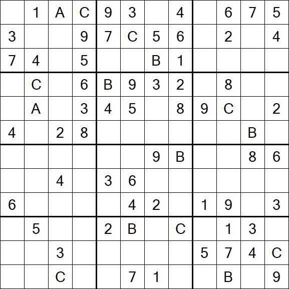 Sudoku 12x12 - Medium