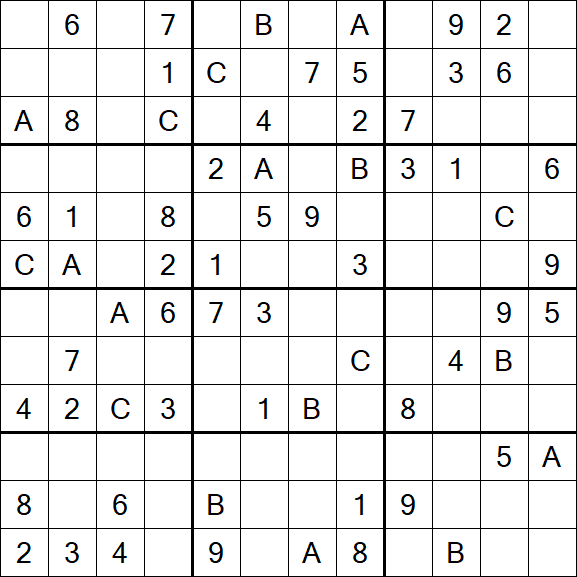Sudoku 12x12 - Medium