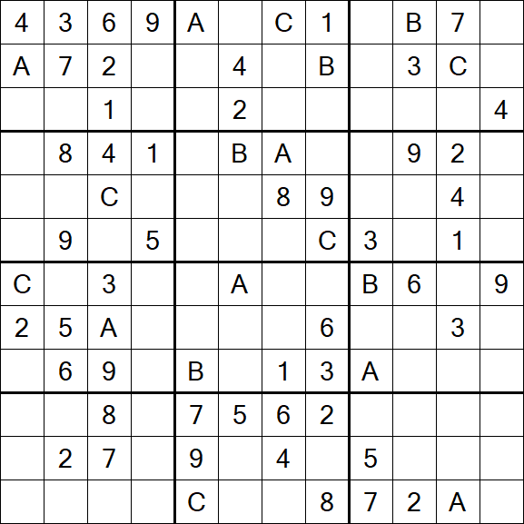 Sudoku 12x12 - Medium