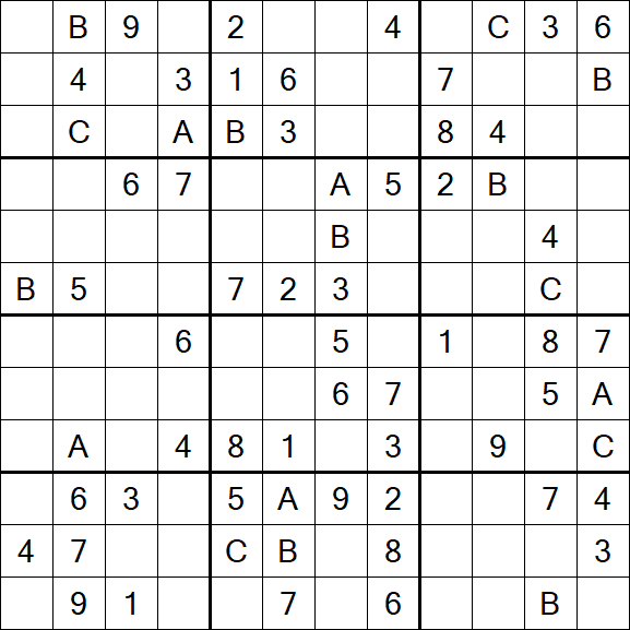 Sudoku 12x12 - Medium