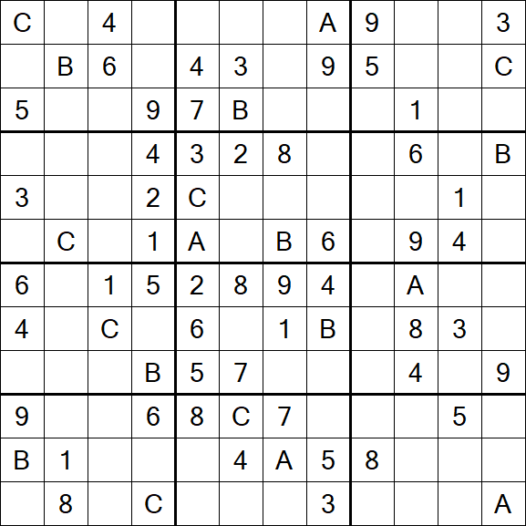 Sudoku 12x12 - Medium