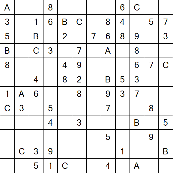 Sudoku 12x12 - Medium