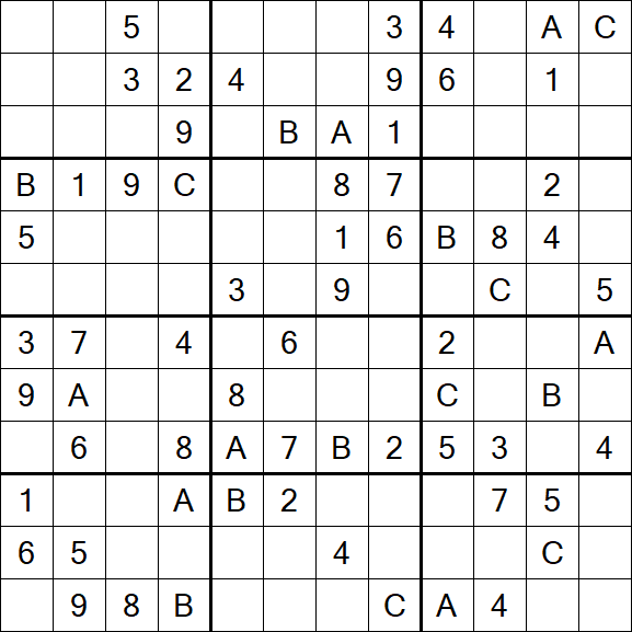 Sudoku 12x12 - Medium