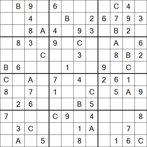 Sudoku 12x12 - Medium