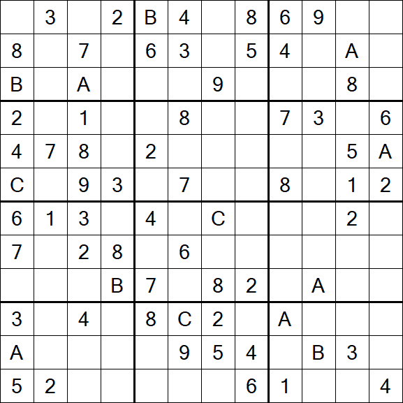 Sudoku 12x12 - Medium