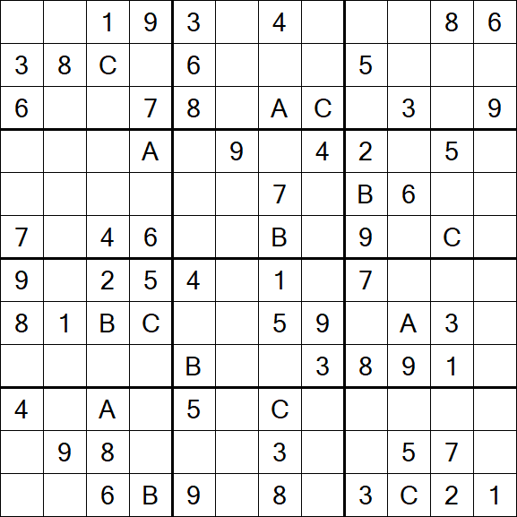 Sudoku 12x12 - Medium