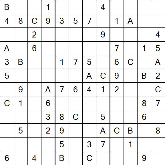 Sudoku 12x12 - Medium