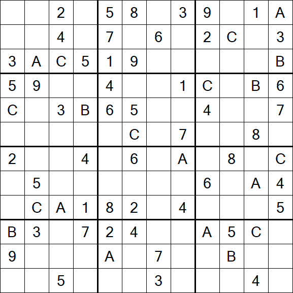 Sudoku 12x12 - Medium