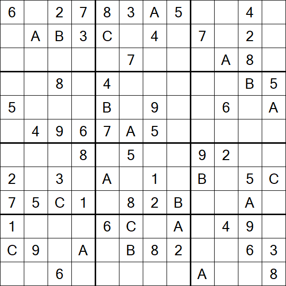 Sudoku 12x12 - Medium
