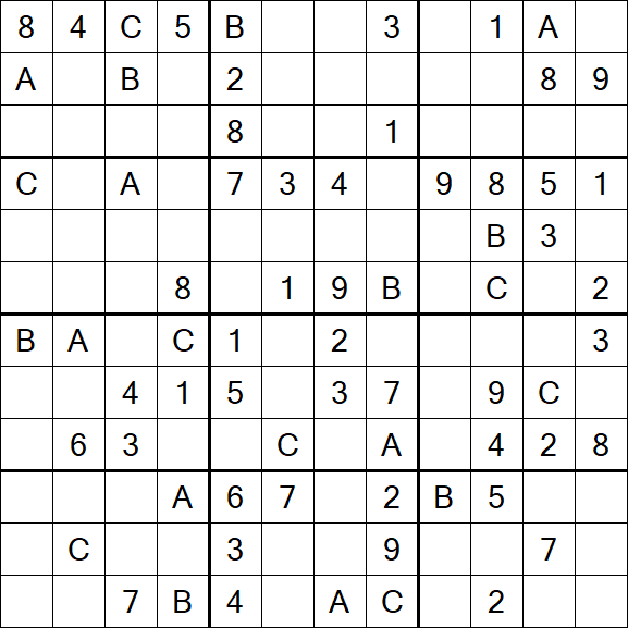 Sudoku 12x12 - Medium