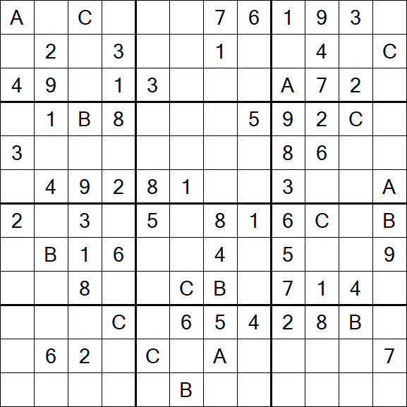 Sudoku 12x12 - Medium