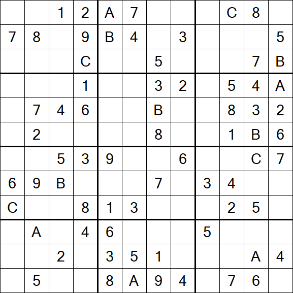 Sudoku 12x12 - Medium