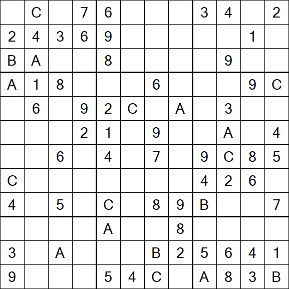 Sudoku 12x12 - Medium