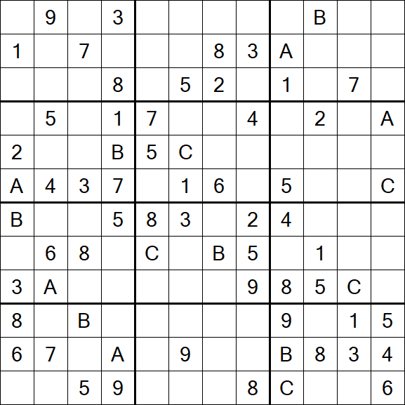 Sudoku 12x12 - Medium