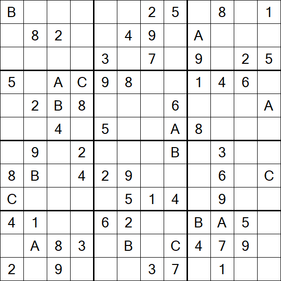 Sudoku 12x12 - Medium