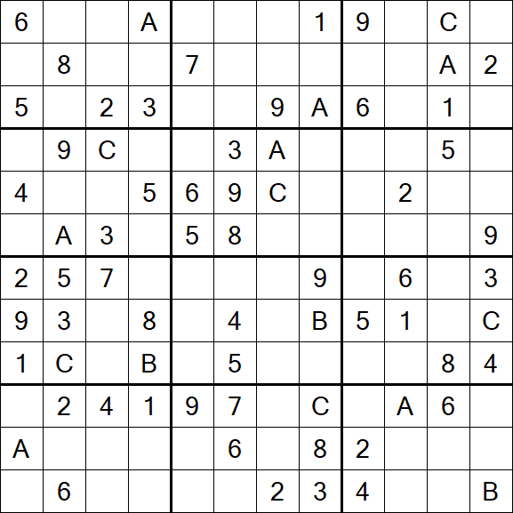 Sudoku 12x12 - Medium