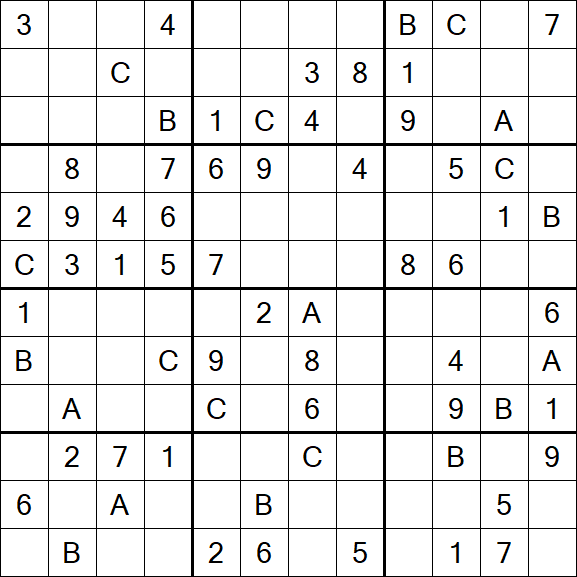 Sudoku 12x12 - Medium