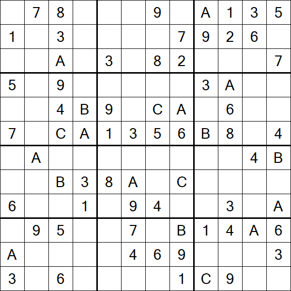Sudoku 12x12 - Medium