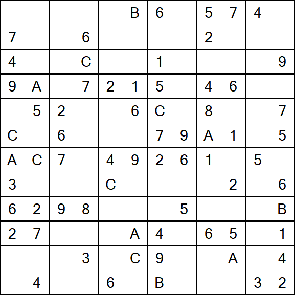 Sudoku 12x12 - Medium