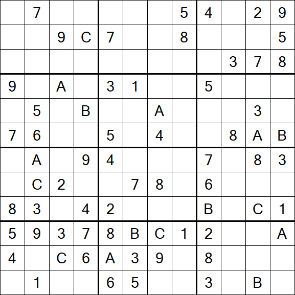 Sudoku 12x12 - Medium