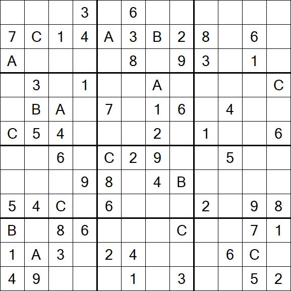 Sudoku 12x12 - Medium