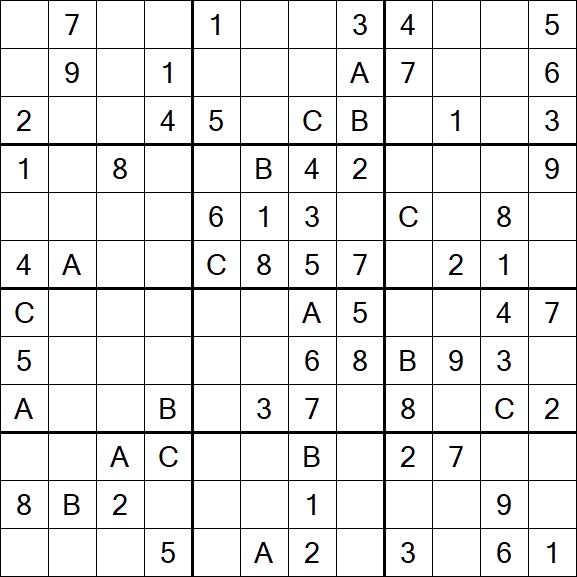 Sudoku 12x12 - Medium