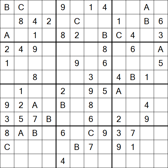Sudoku 12x12 - Medium