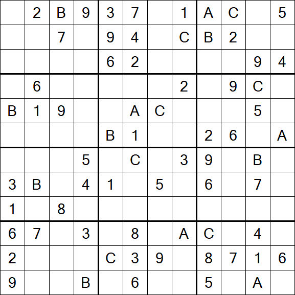 Sudoku 12x12 - Medium