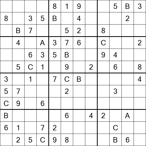 Sudoku 12x12 - Medium